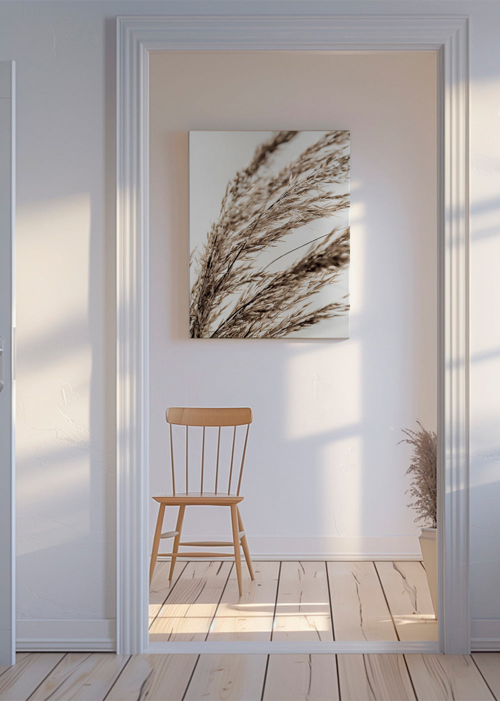 Botanisk plakat tørrede strå vandret