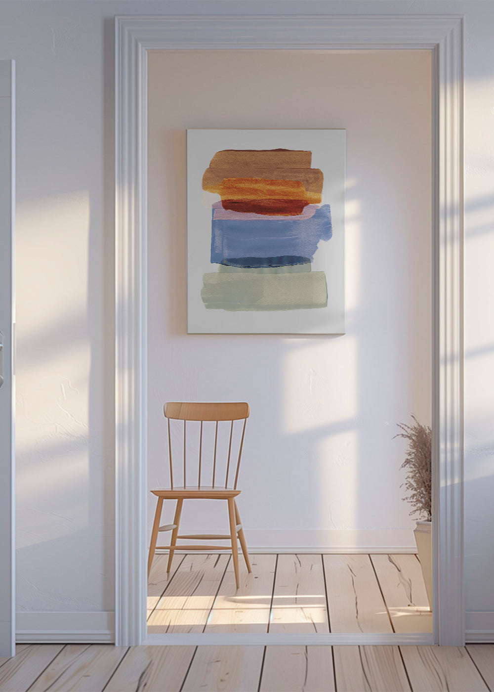 Abstrakt kunst penselstrøg lag