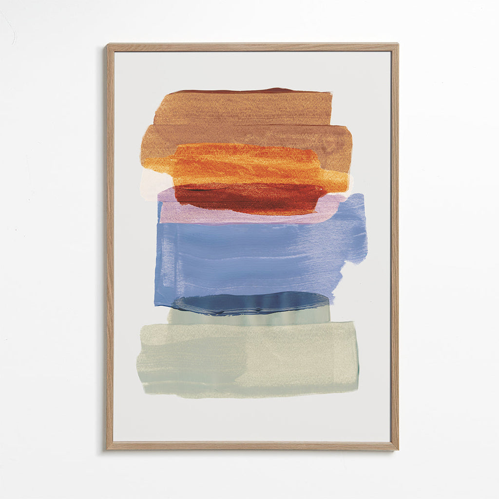 Abstrakt kunst penselstrøg lag