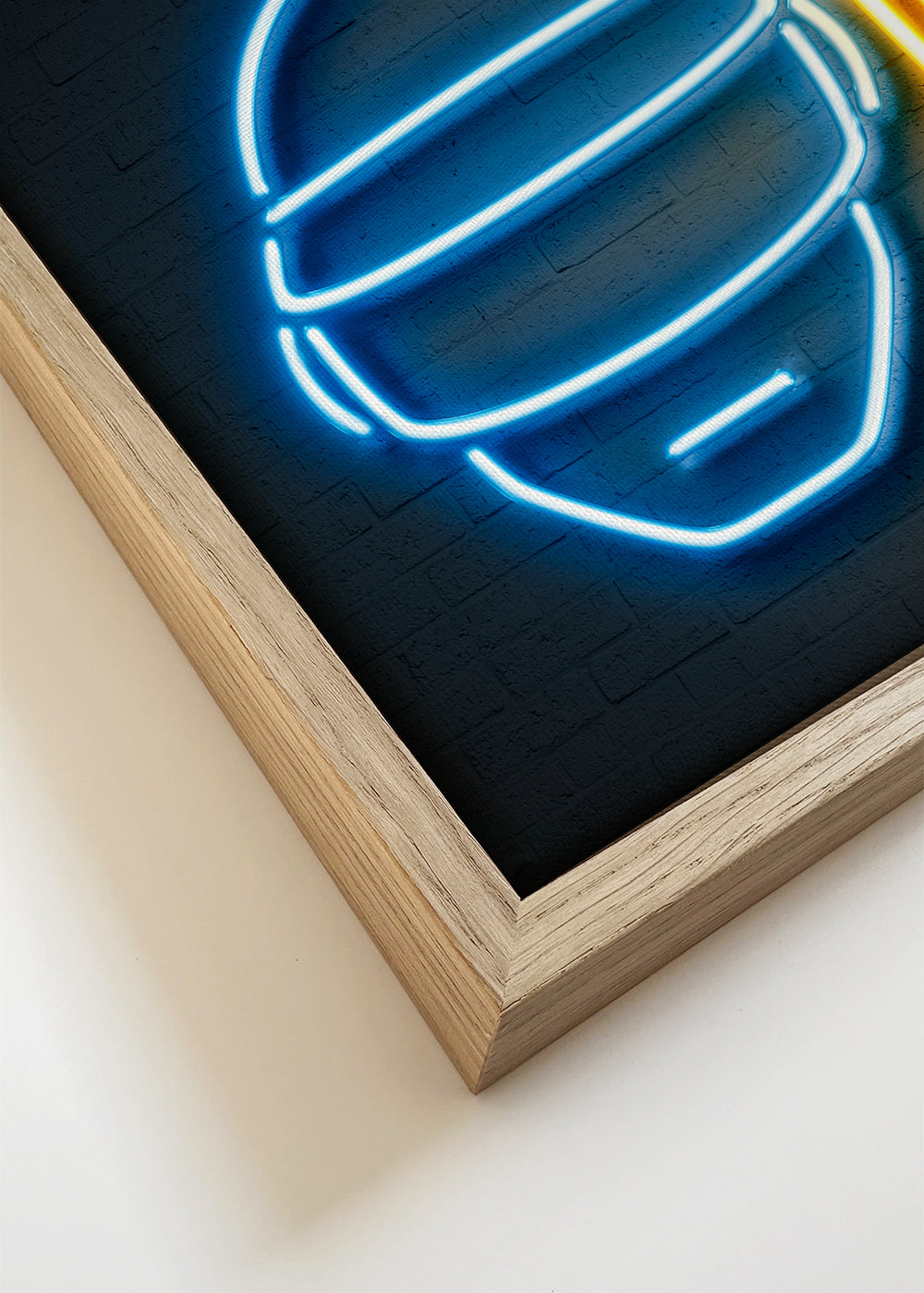 Vintage neon hjelm plakat