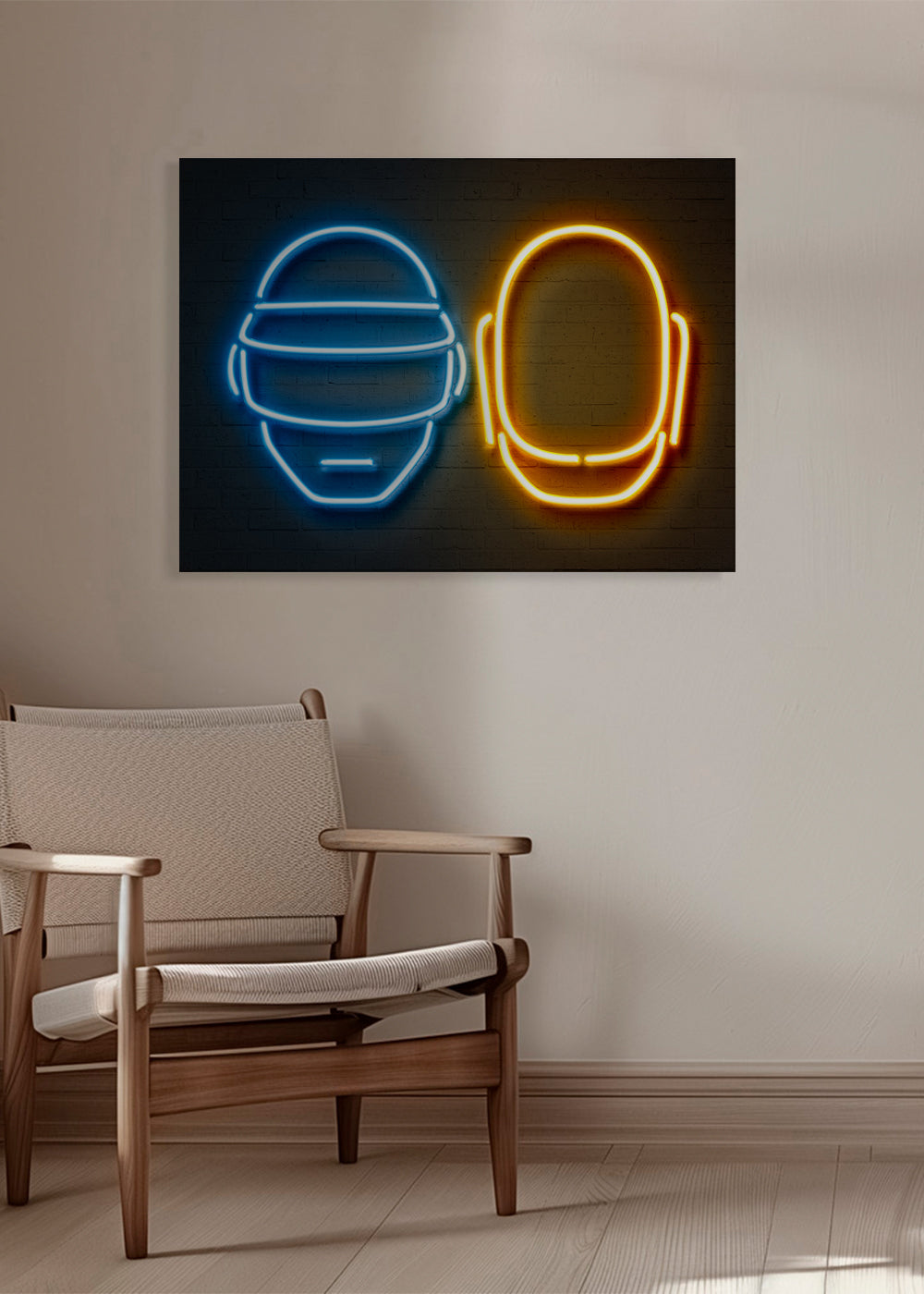 Vintage neon hjelm plakat