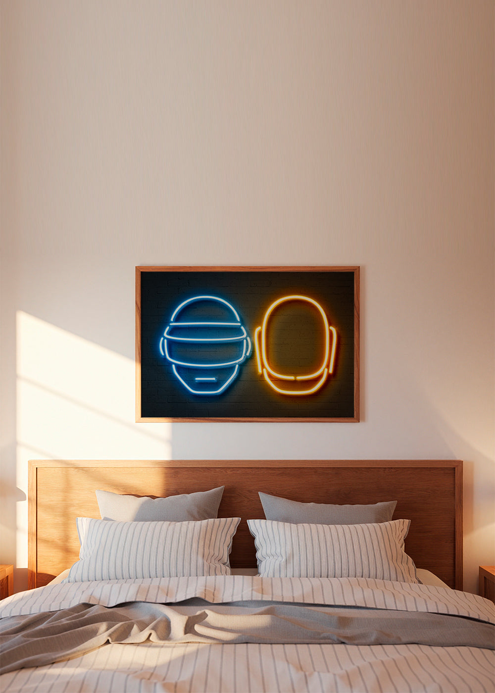 Vintage neon hjelm plakat