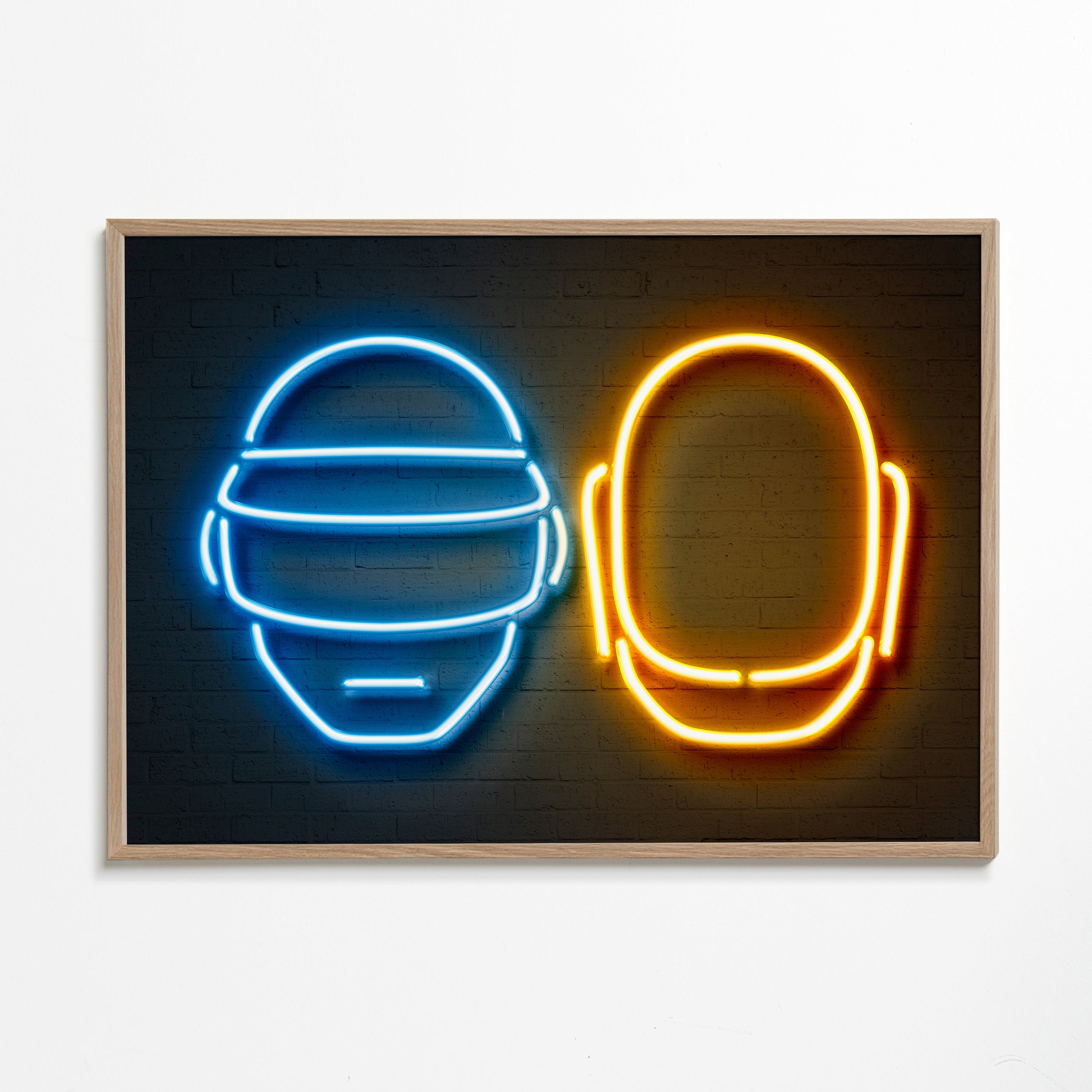 Vintage neon hjelm plakat