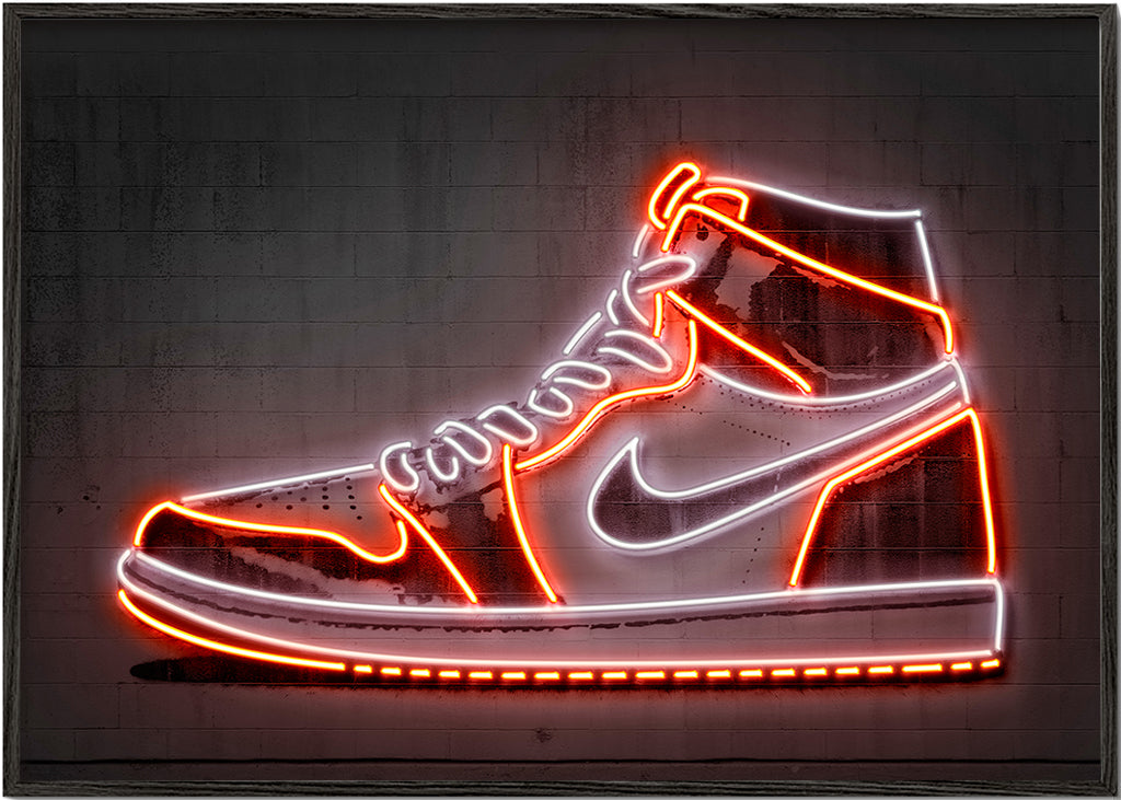 Sportkunst: Jordan neon sneaker
