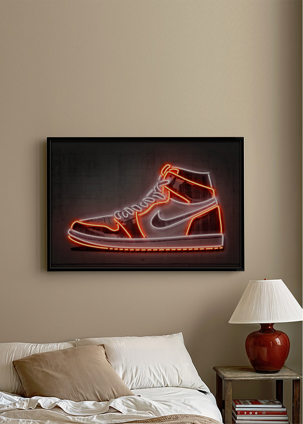Sportkunst: Jordan neon sneaker