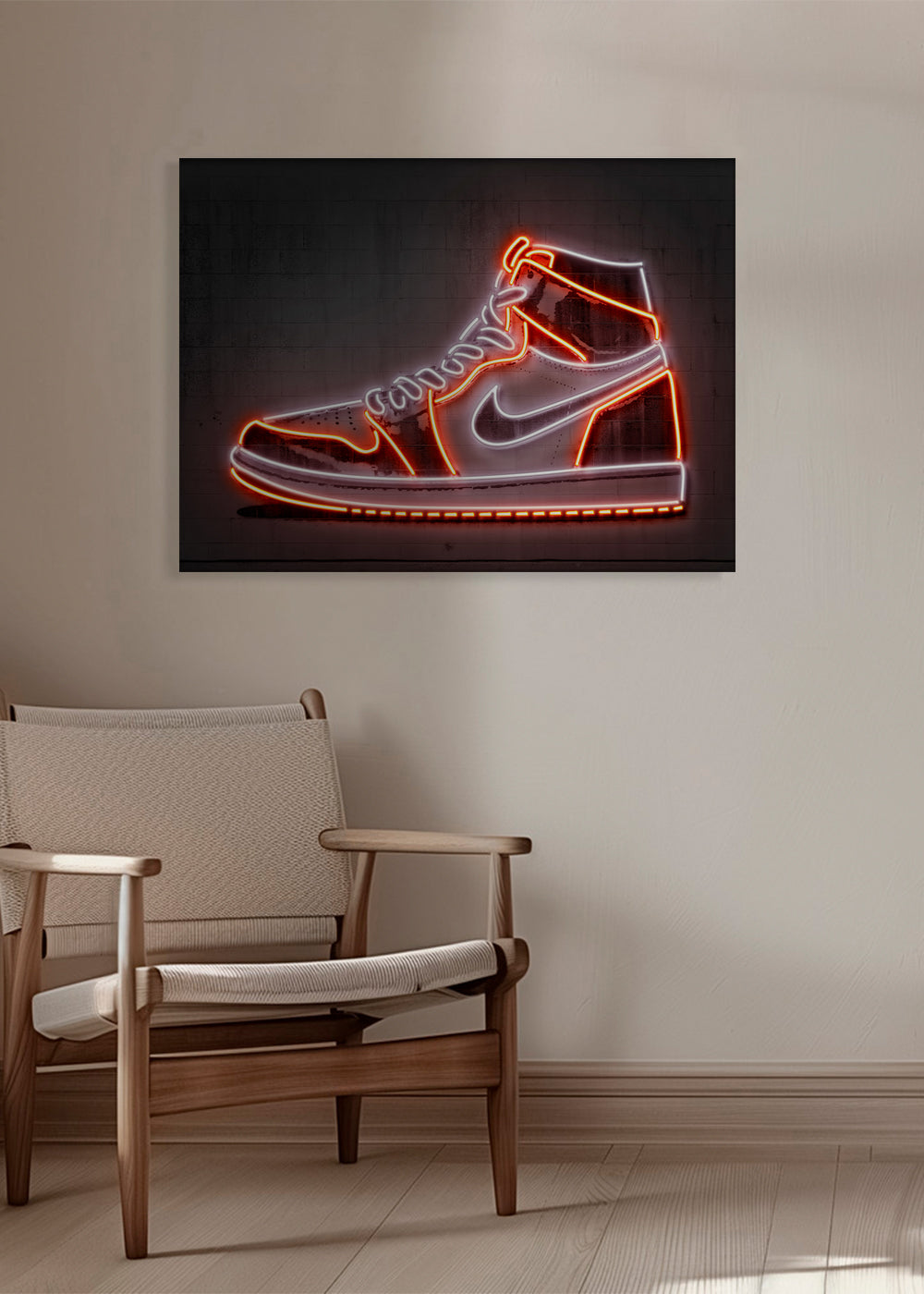 Sportkunst: Jordan neon sneaker