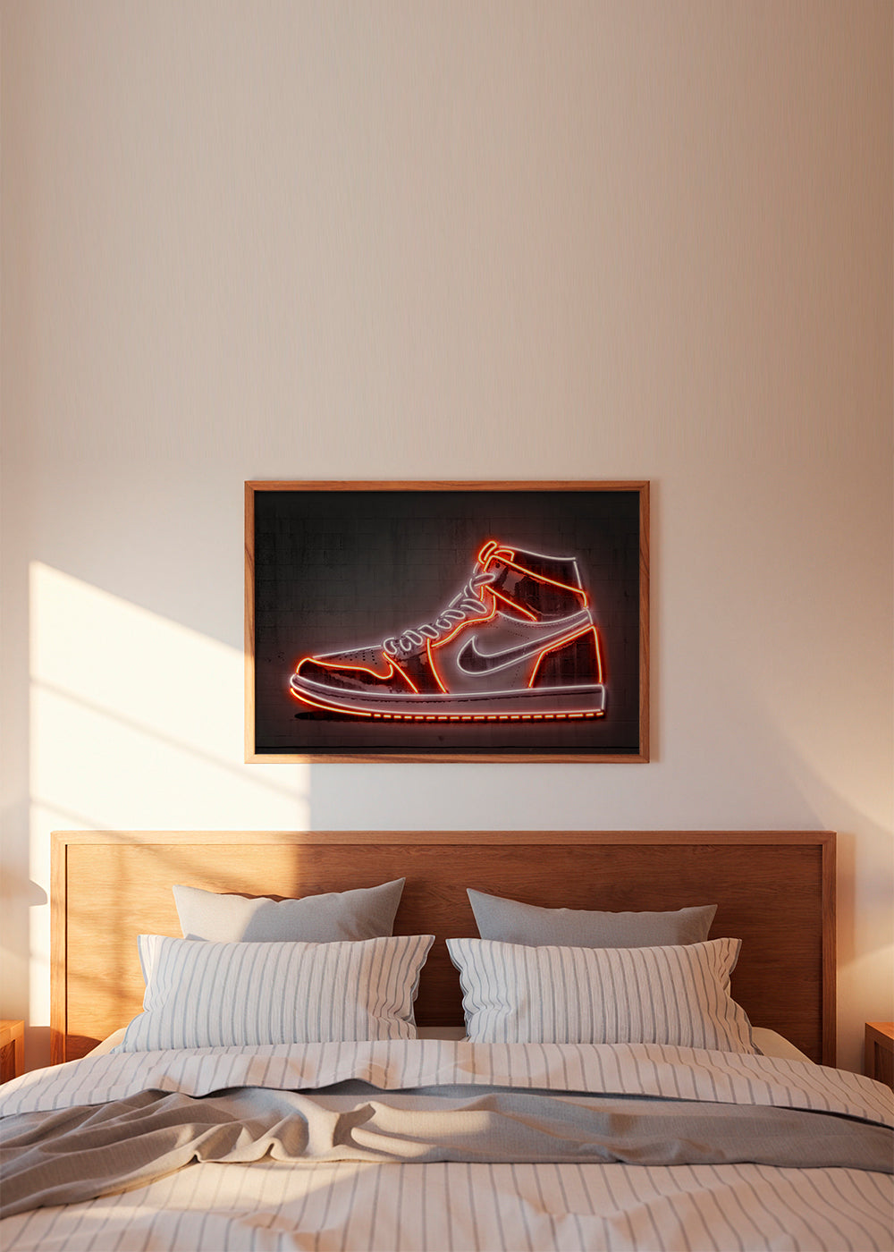 Sportkunst: Jordan neon sneaker