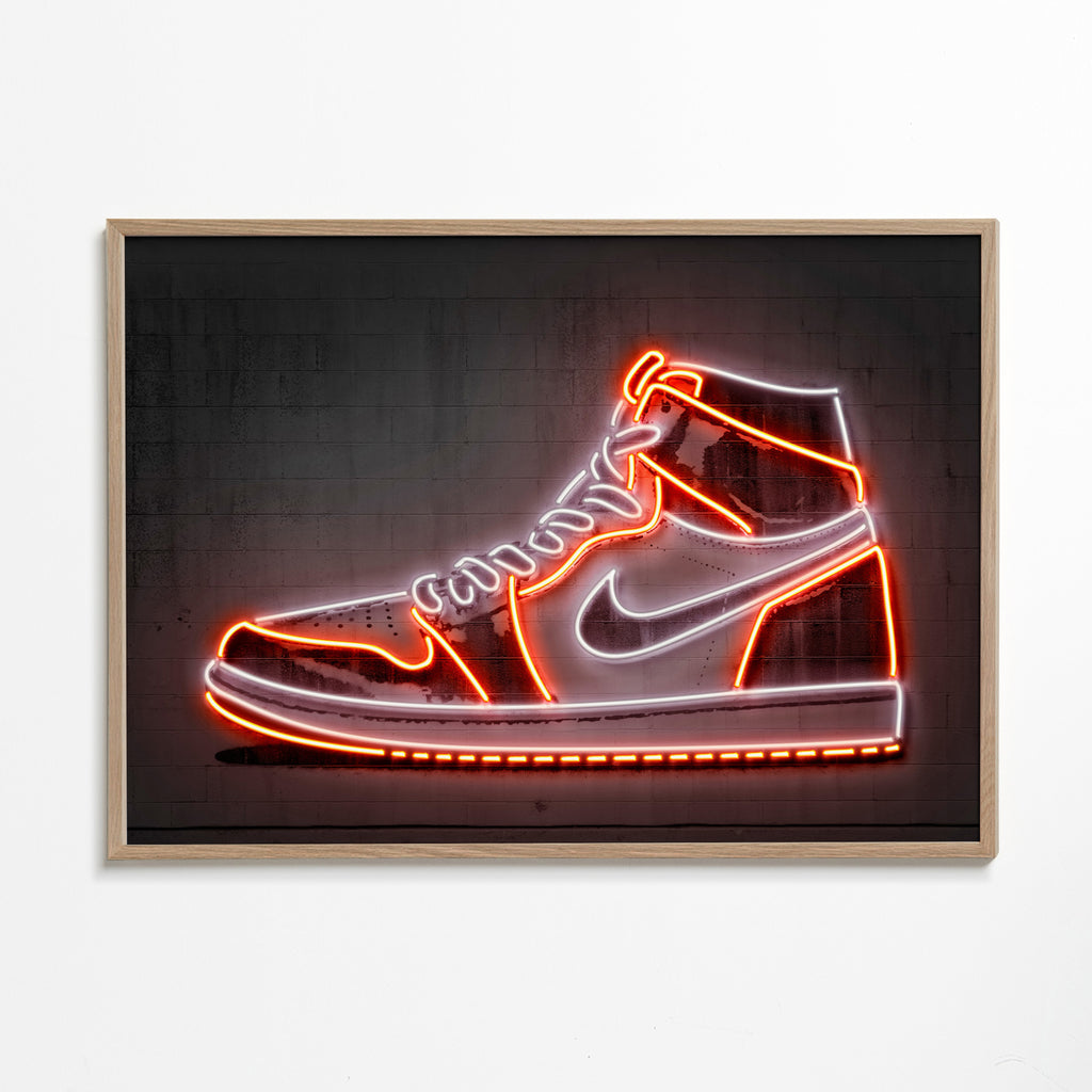 Sportkunst: Jordan neon sneaker