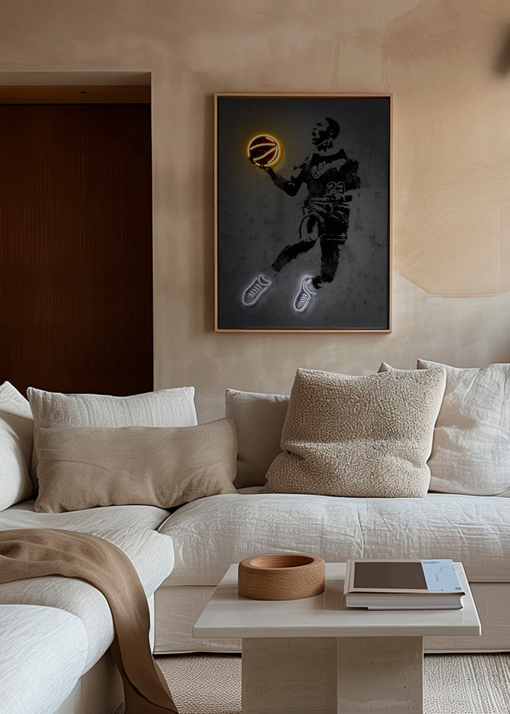 Sportplakat stencil med neon