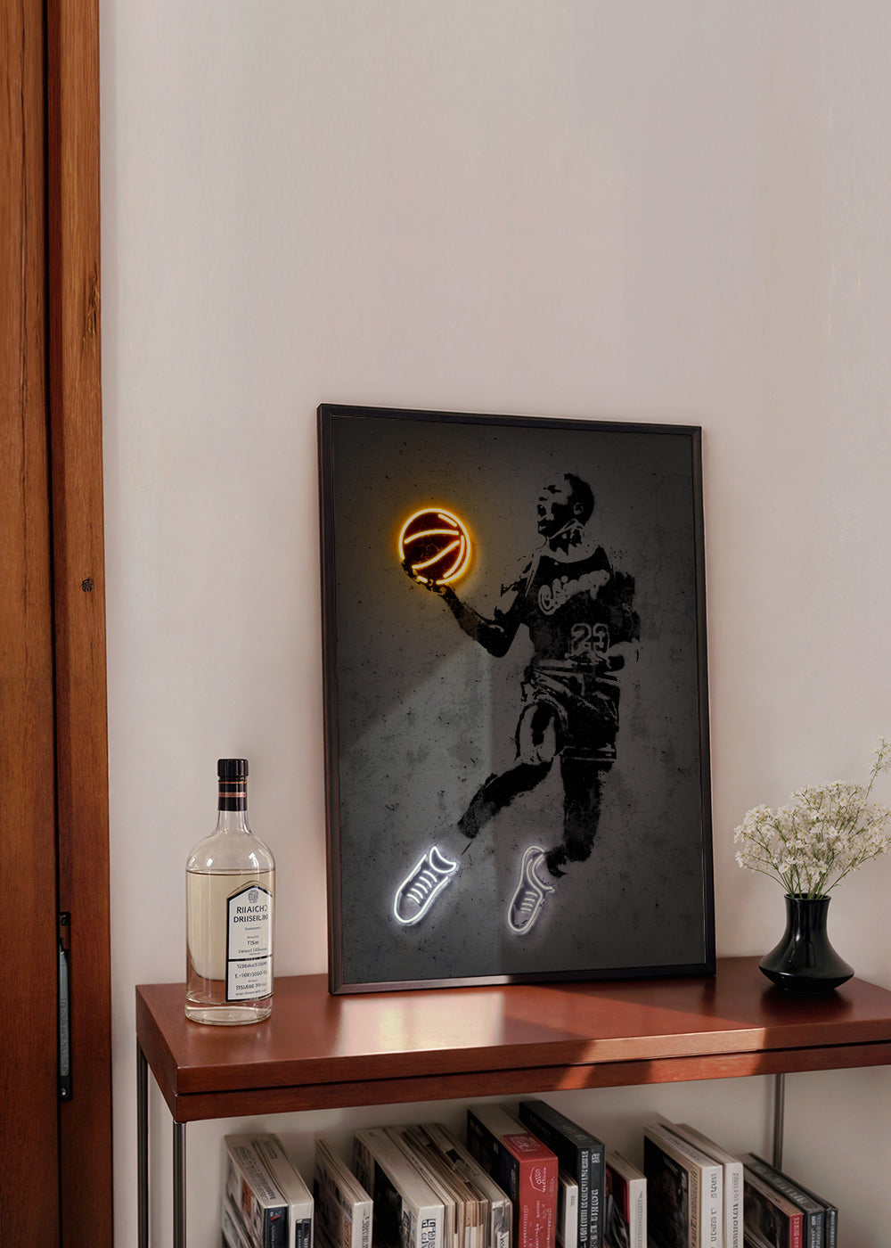 Sportplakat stencil med neon