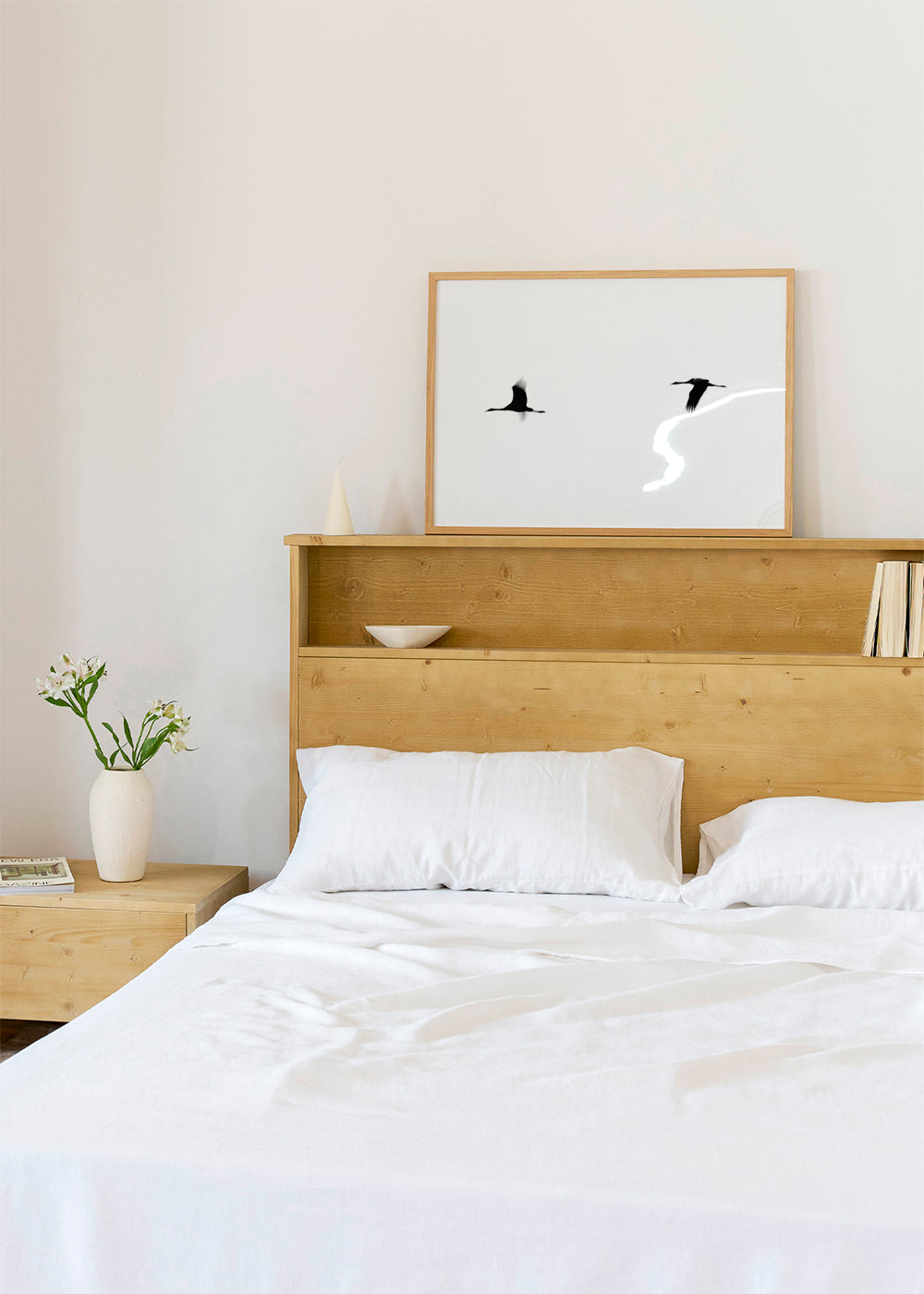 Kunst kraner i flugt minimalistisk