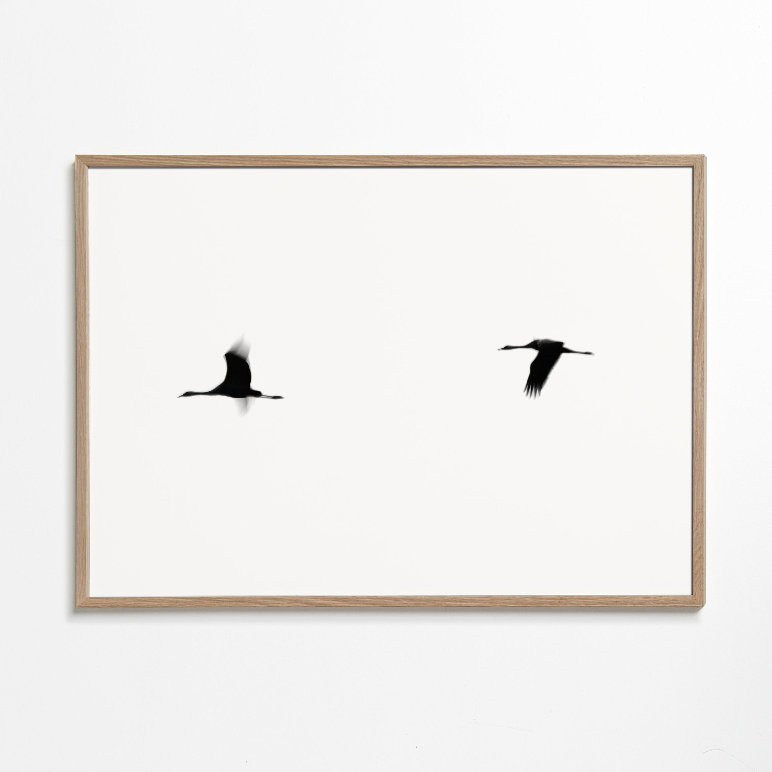 Kunst kraner i flugt minimalistisk
