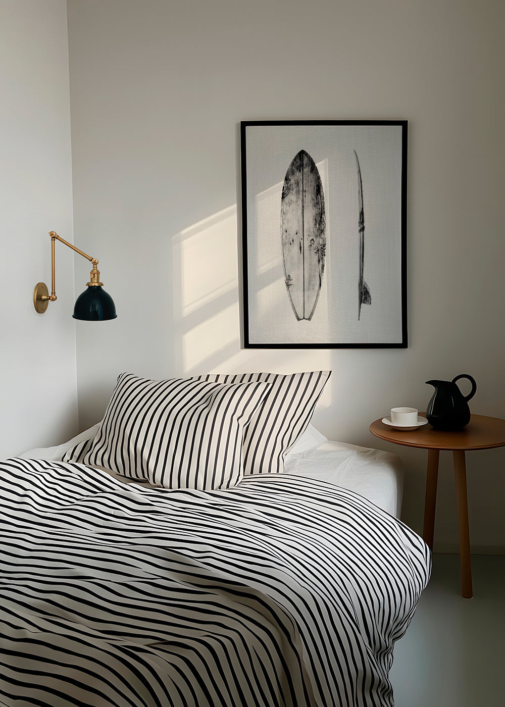 Sport kunst surfbræt sort hvid