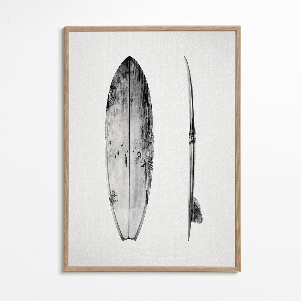 Sport kunst surfbræt sort hvid
