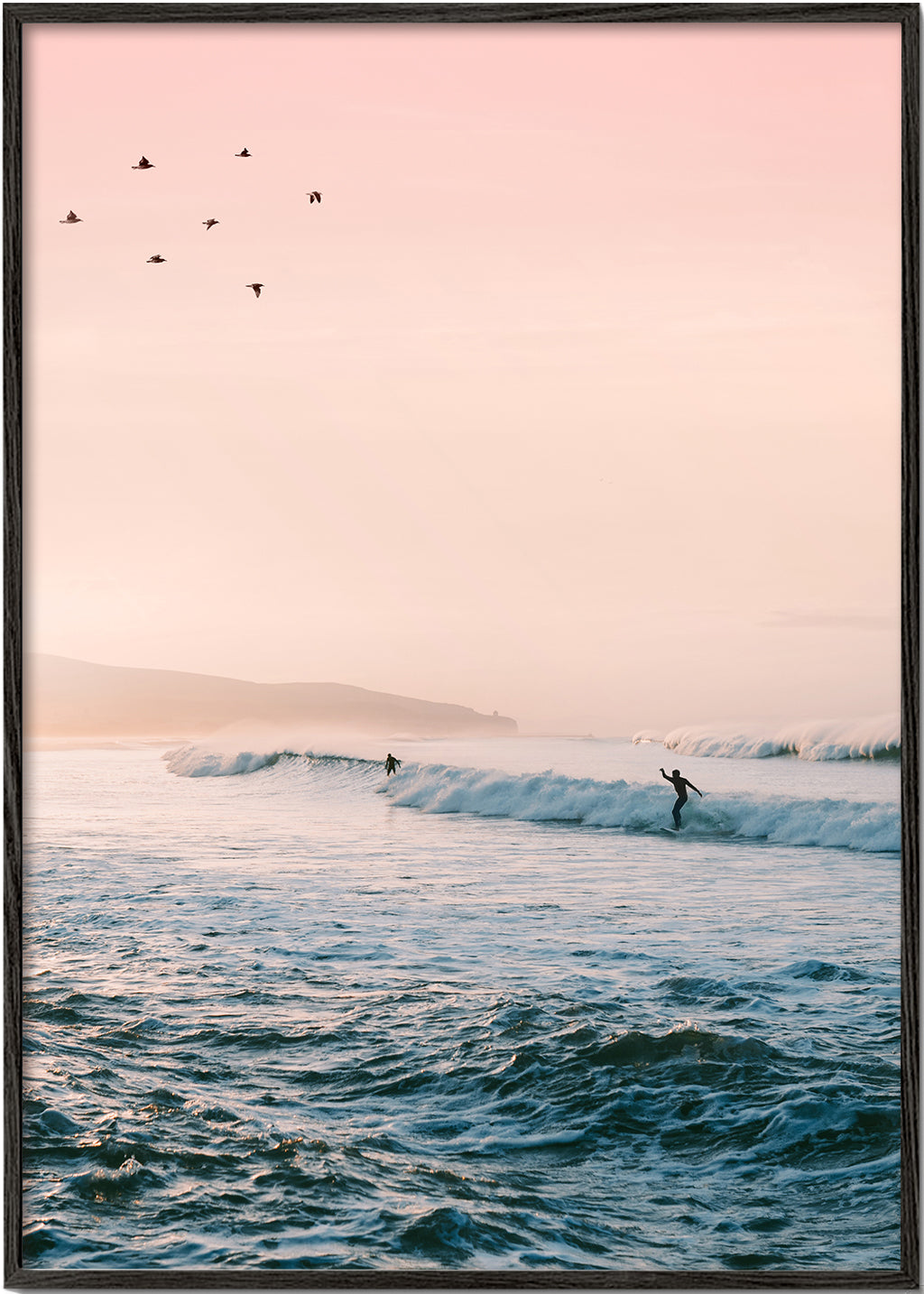 Sport kunst surf ved solopgang