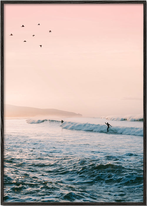 Sport kunst surf ved solopgang