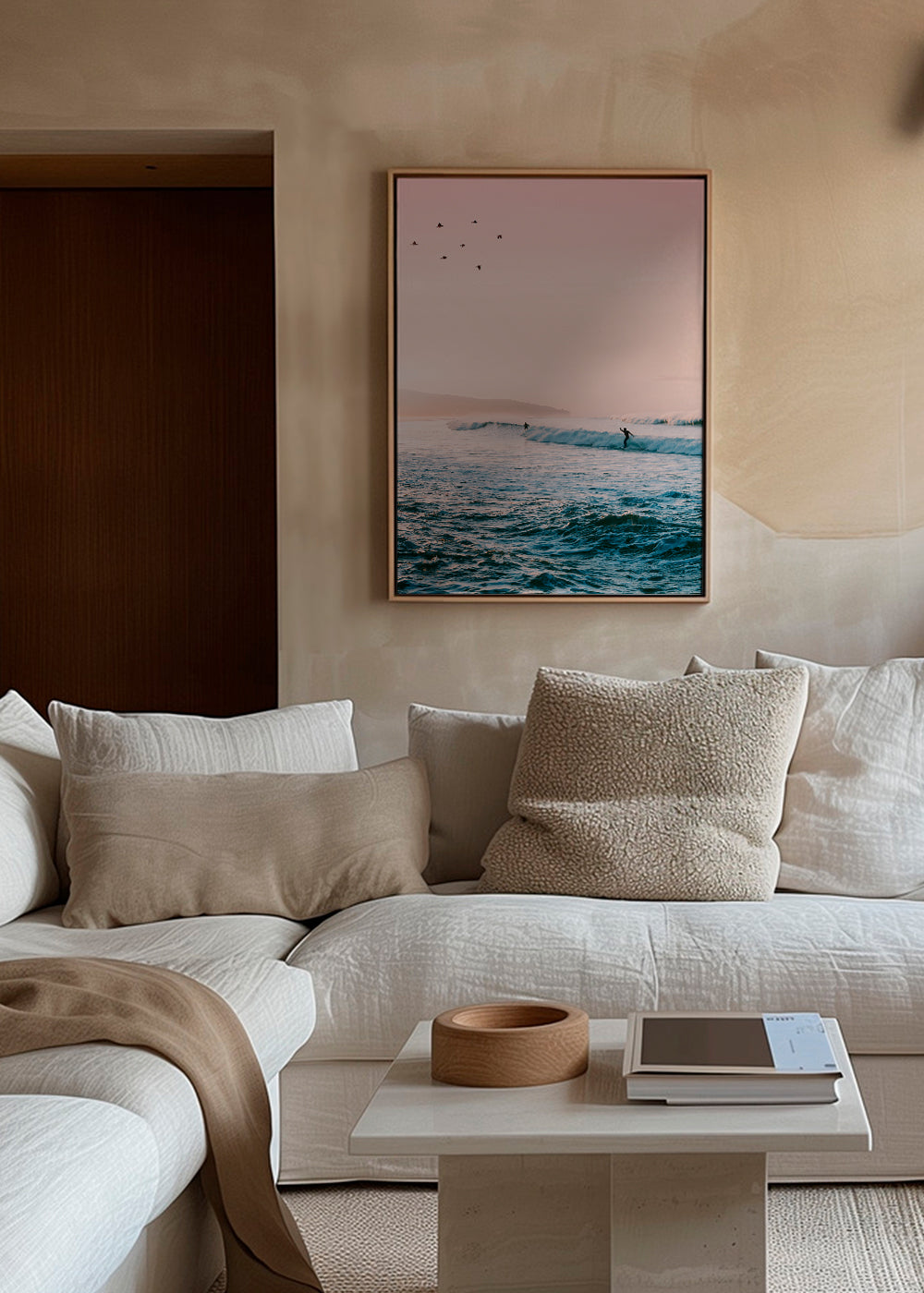 Sport kunst surf ved solopgang