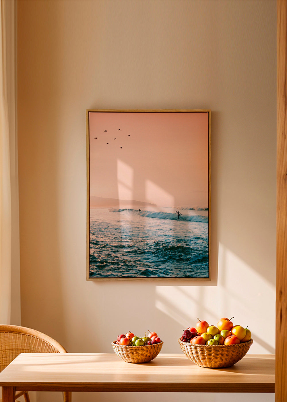 Sport kunst surf ved solopgang