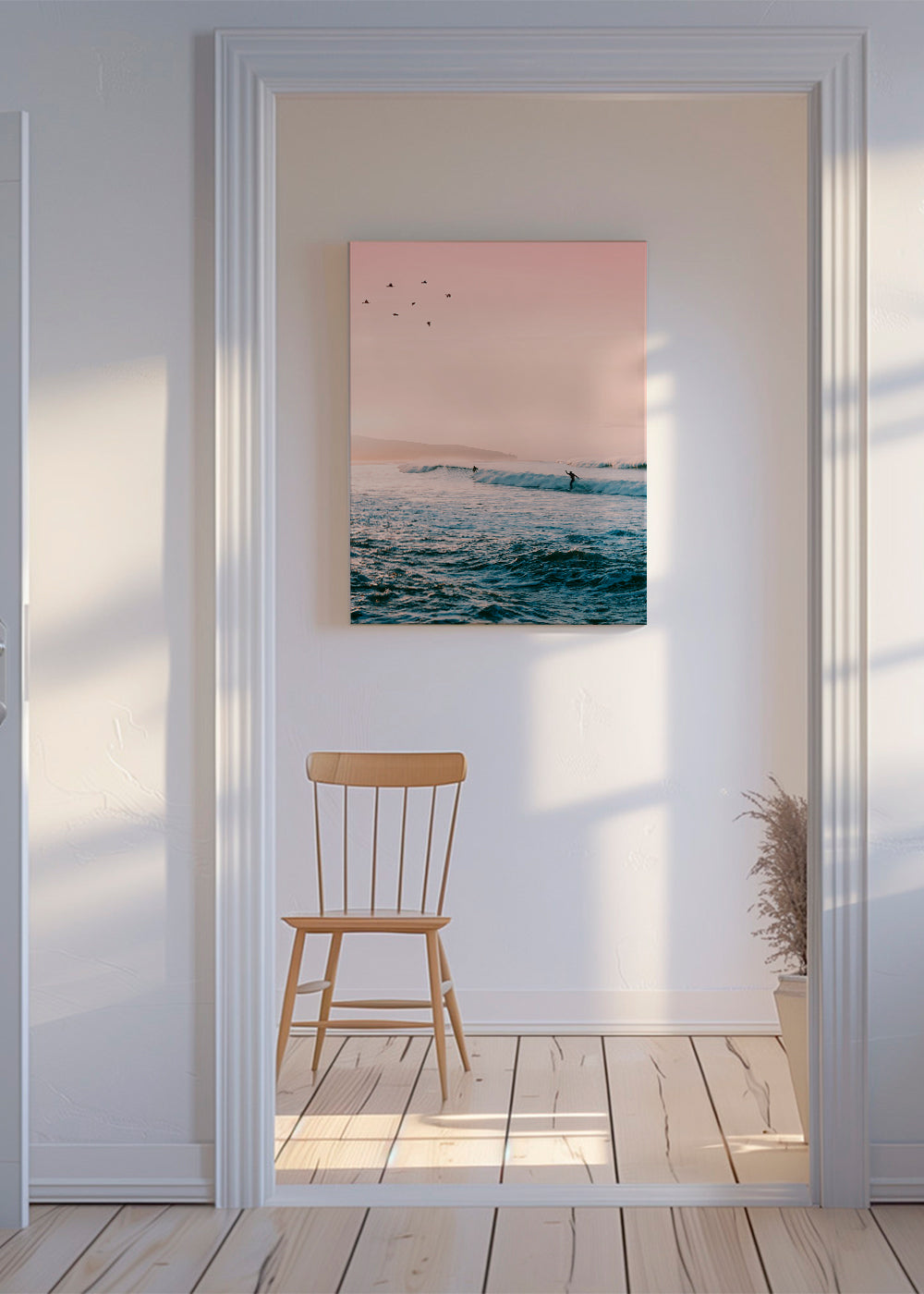 Sport kunst surf ved solopgang