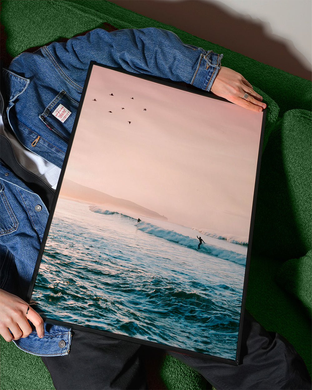 Sport kunst surf ved solopgang