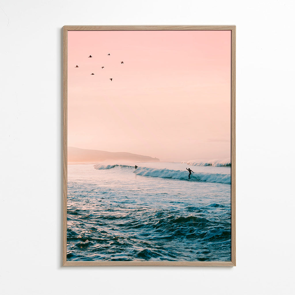Sport kunst surf ved solopgang
