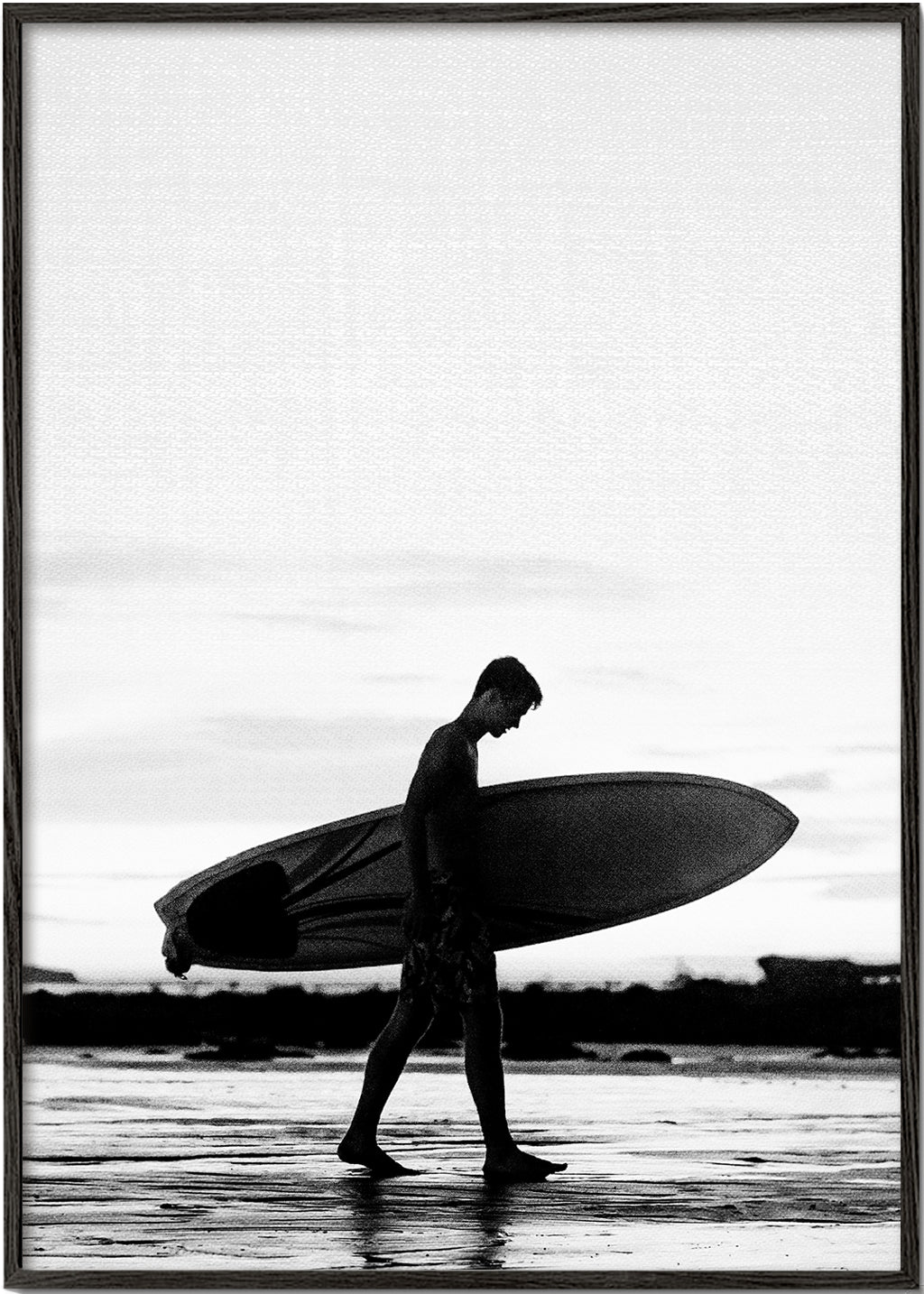 Sportkunst: surfer-silhuet