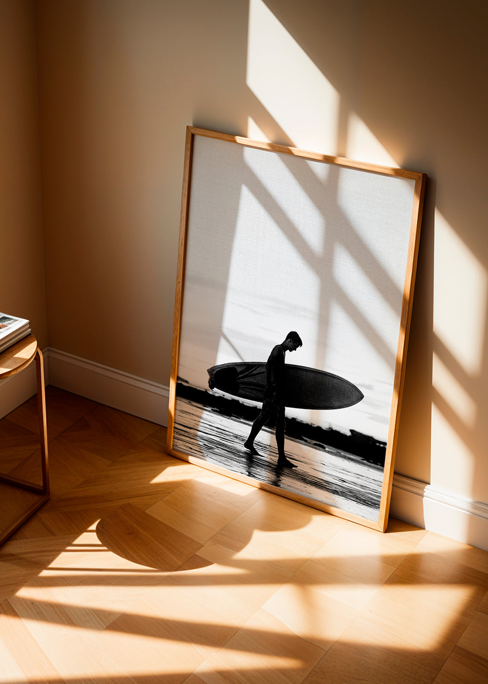 Sportkunst: surfer-silhuet