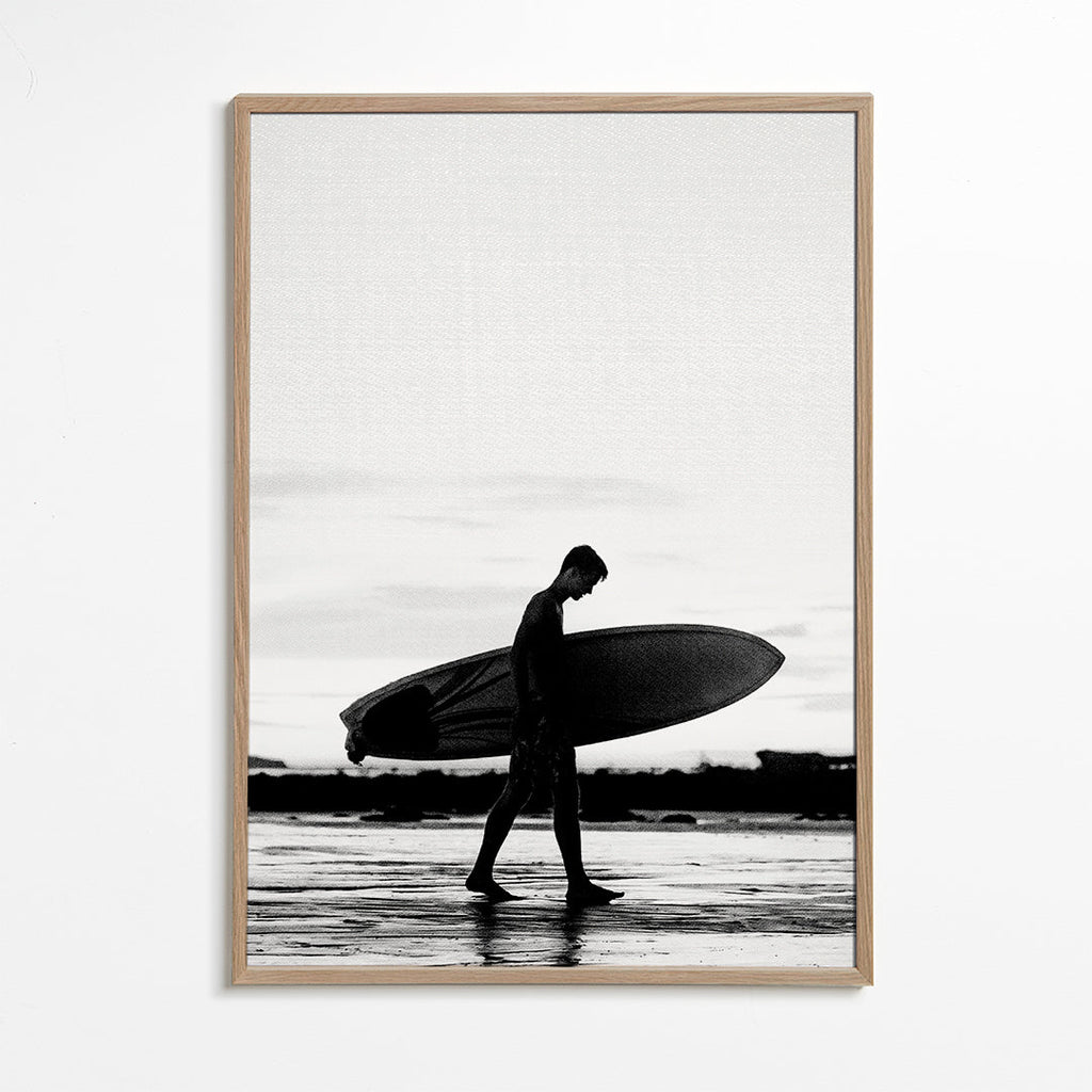 Sportkunst: surfer-silhuet