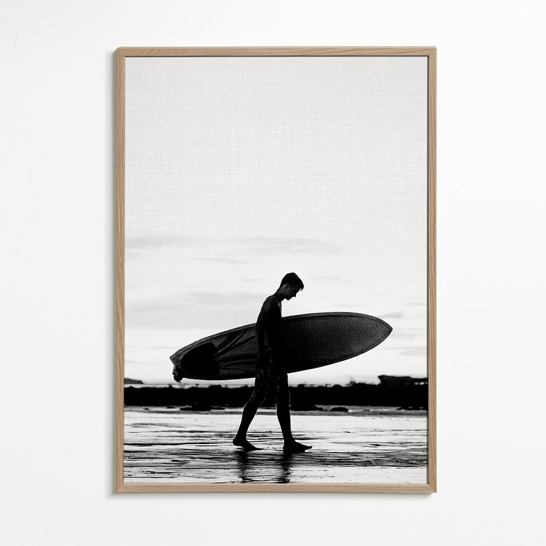 Sportkunst: surfer-silhuet