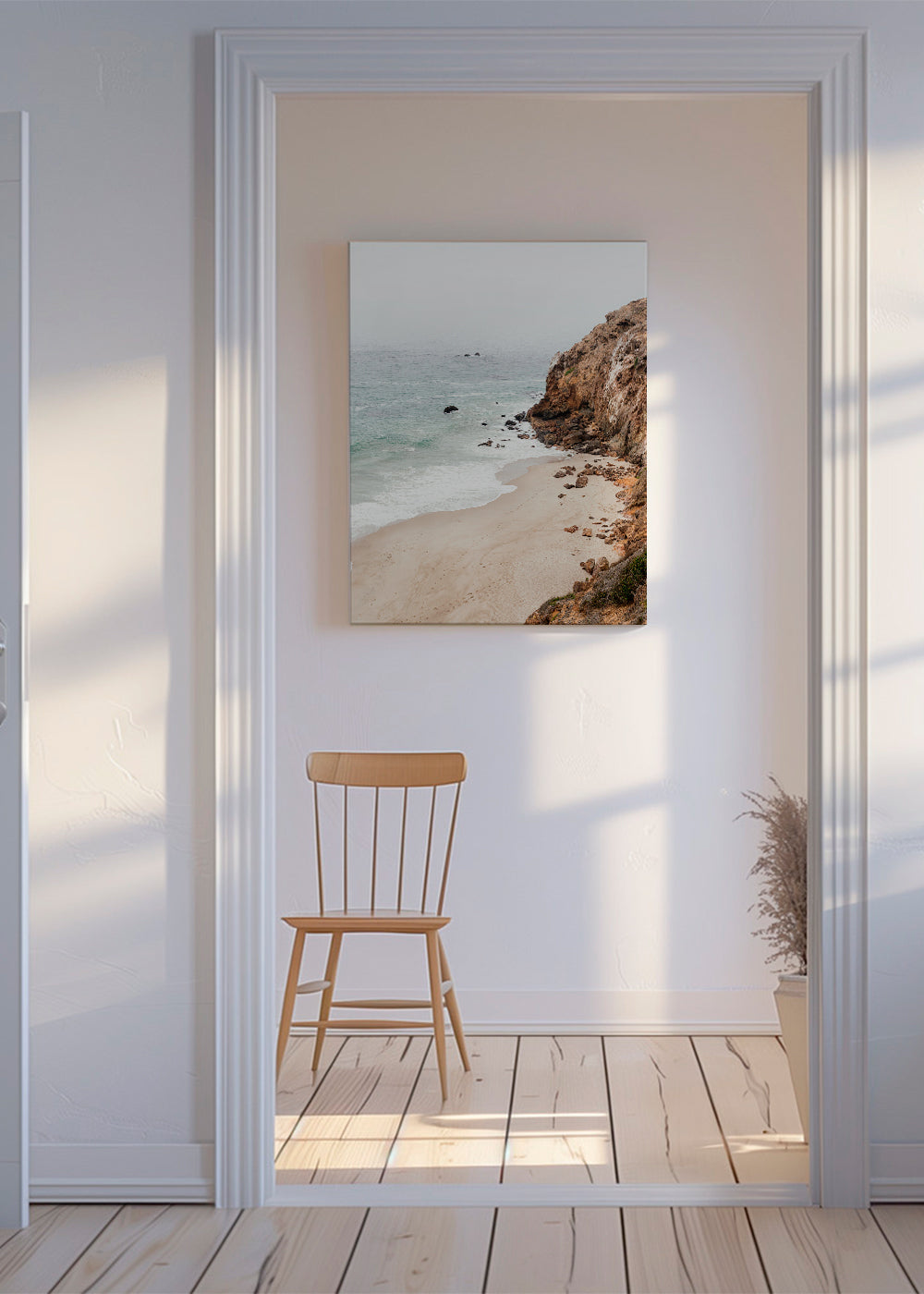 Landskabskunst: klint og strand