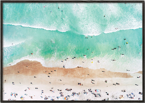 Landskabskunst: luftfoto af turkis strand