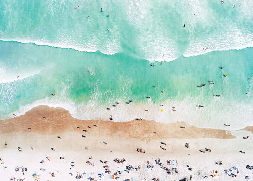 Landskabskunst: luftfoto af turkis strand