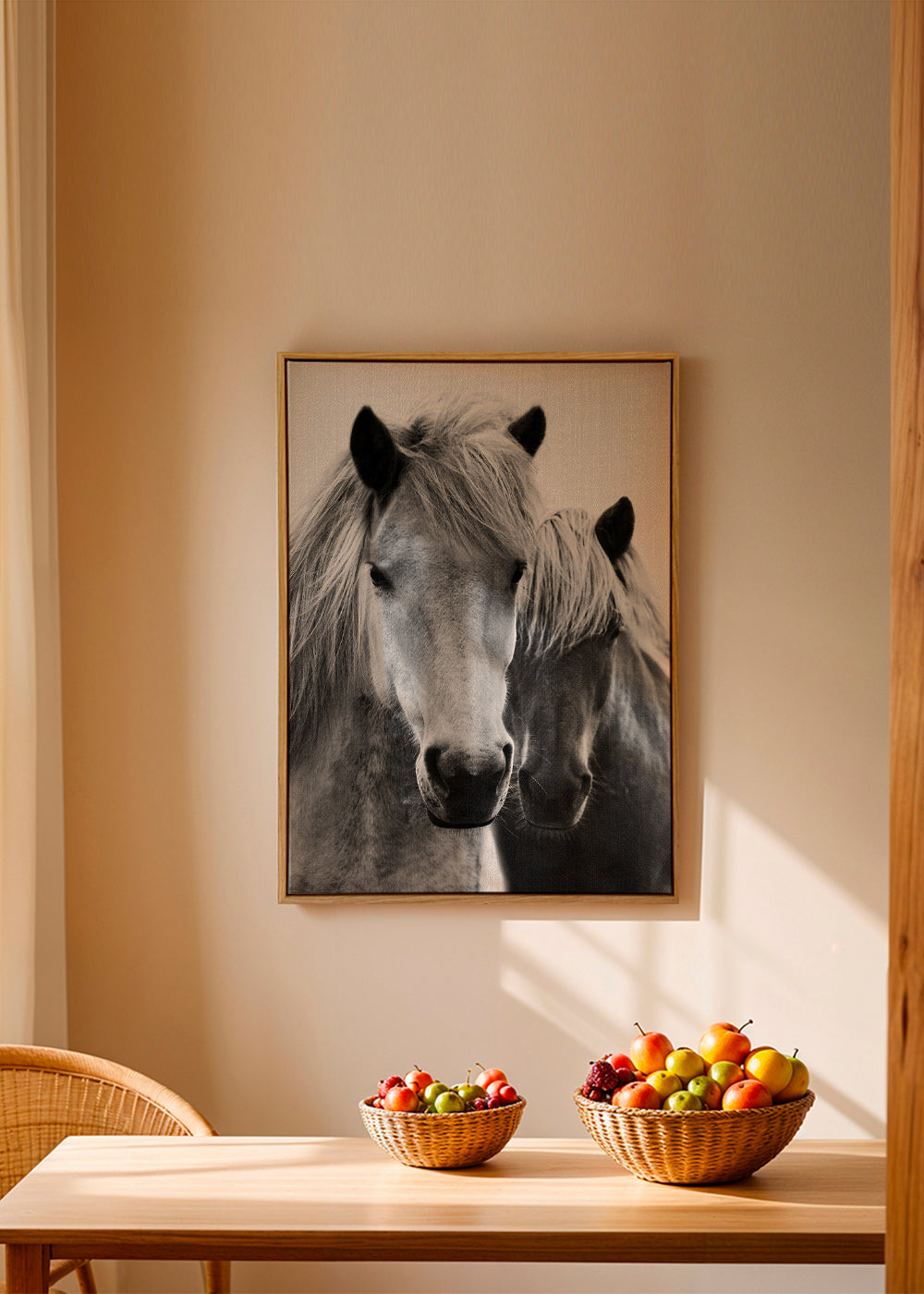 Kunst to heste nærbillede