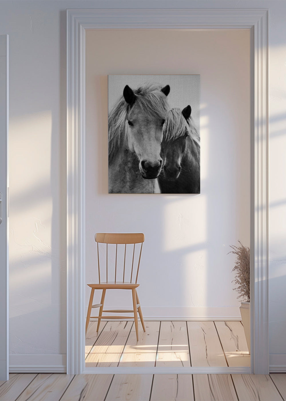 Kunst to heste nærbillede