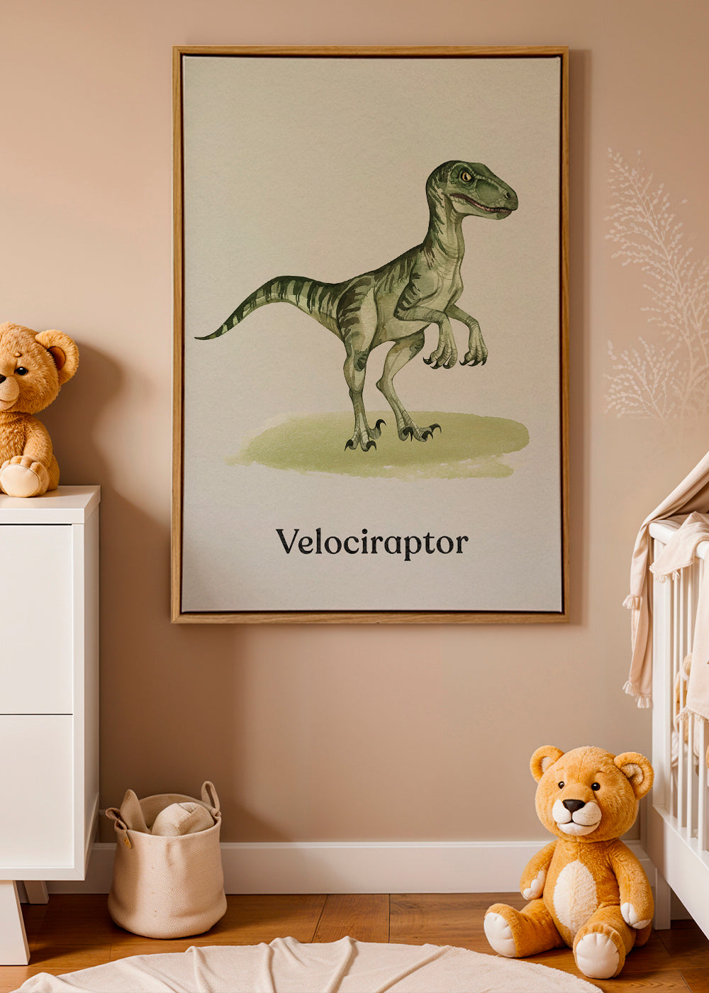 Velociraptor illustration til børn