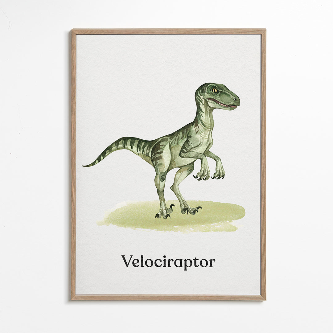 Velociraptor illustration til børn