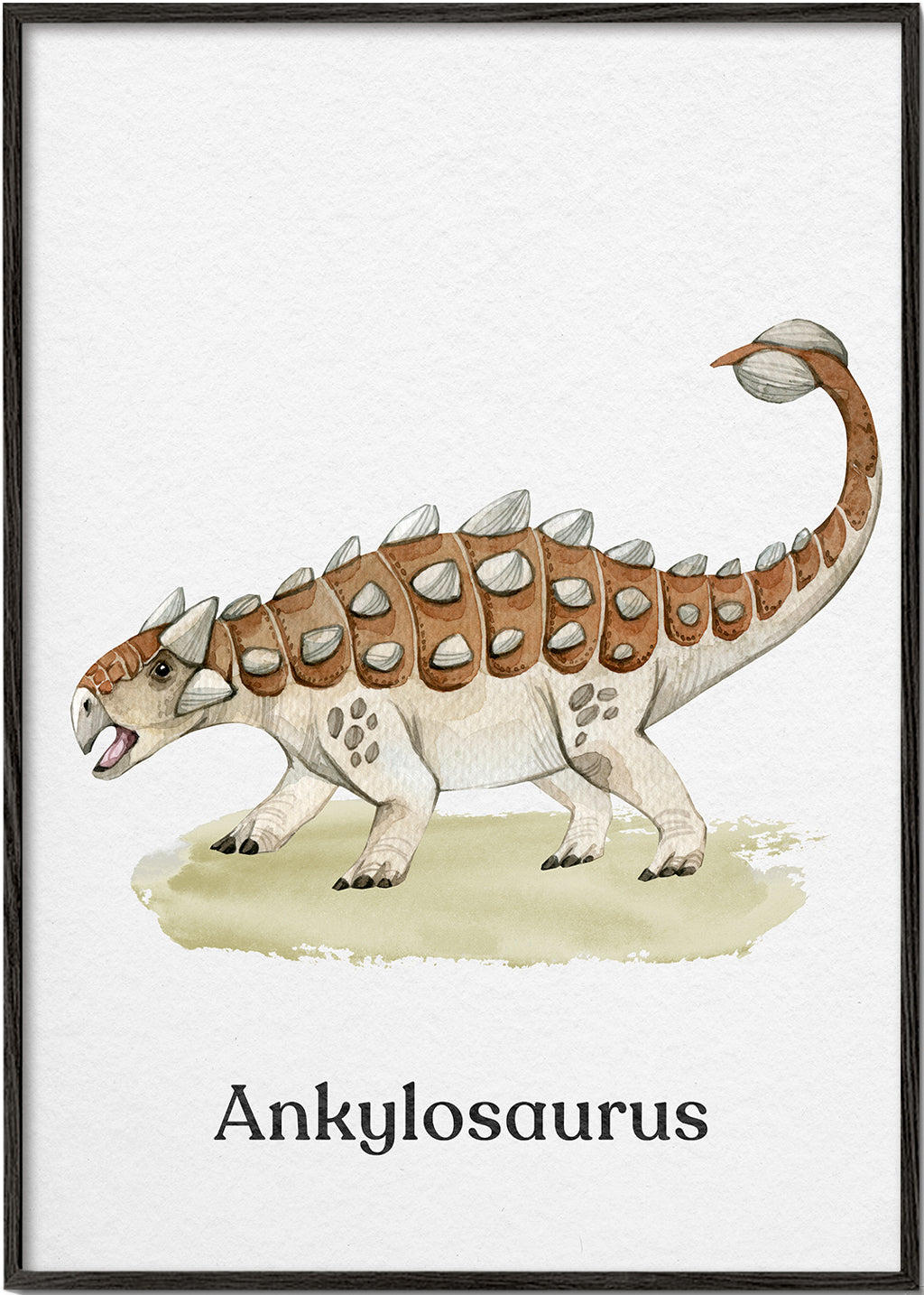 Ankylosaurus akvarel til børn