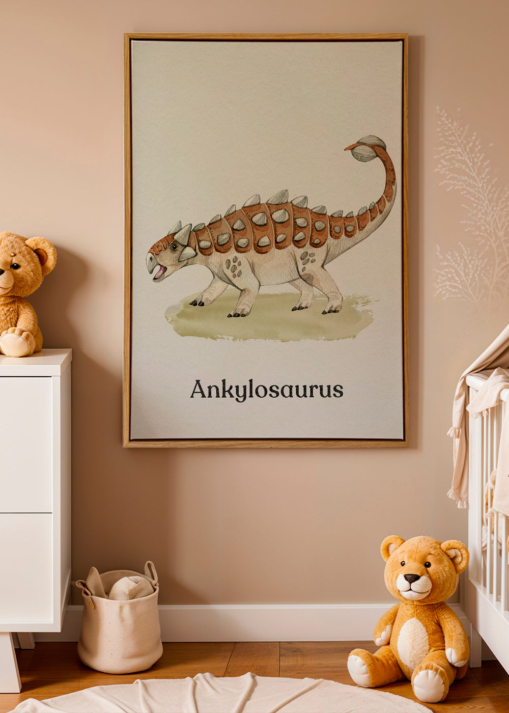 Ankylosaurus akvarel til børn