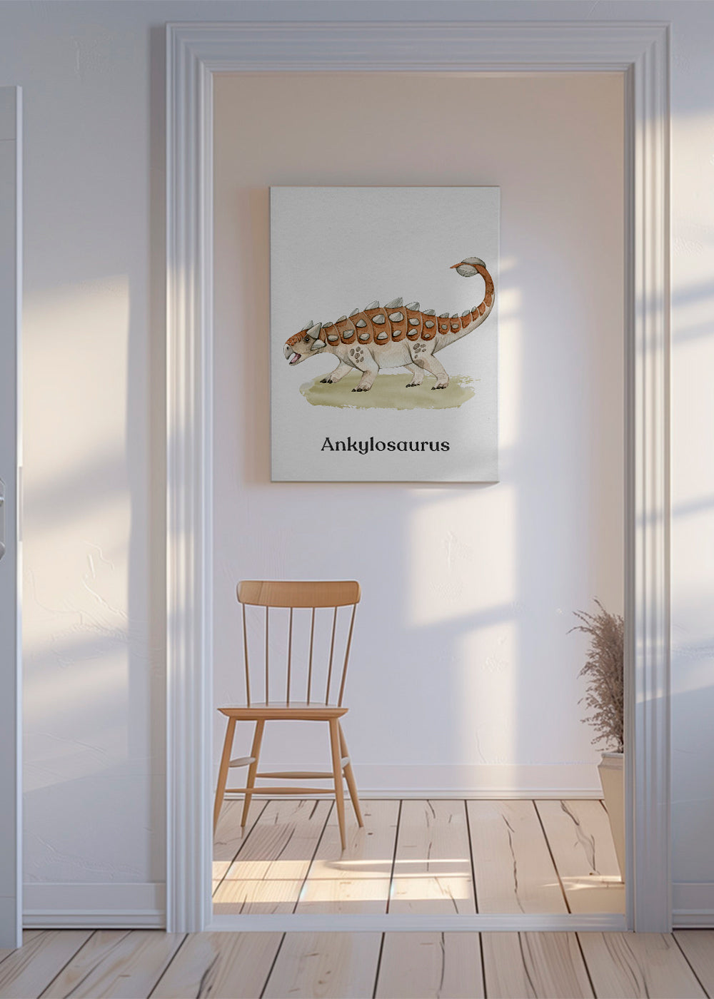 Ankylosaurus akvarel til børn