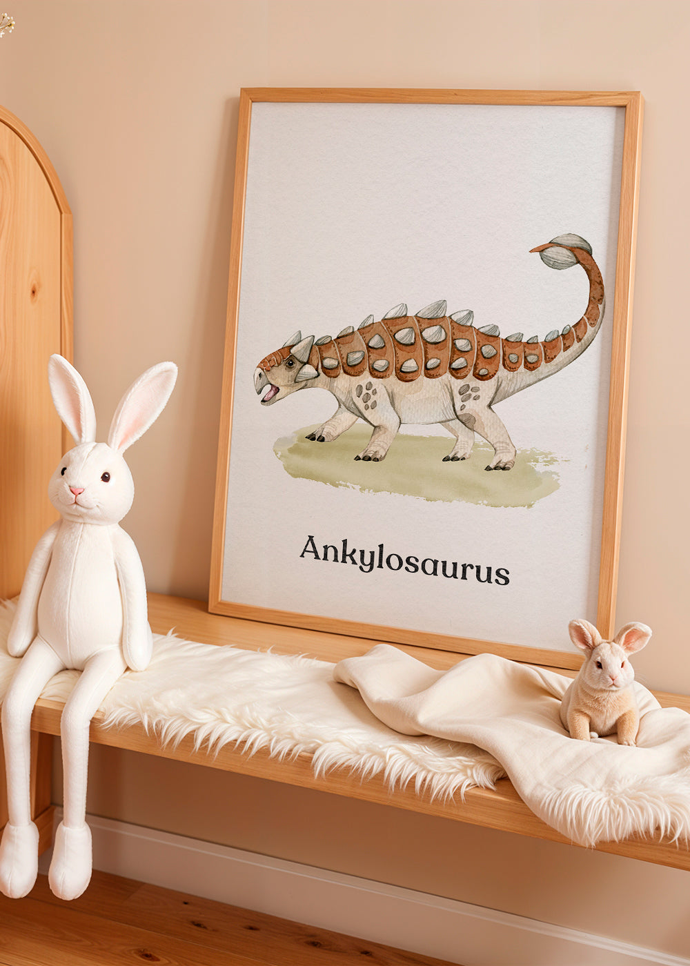 Ankylosaurus akvarel til børn