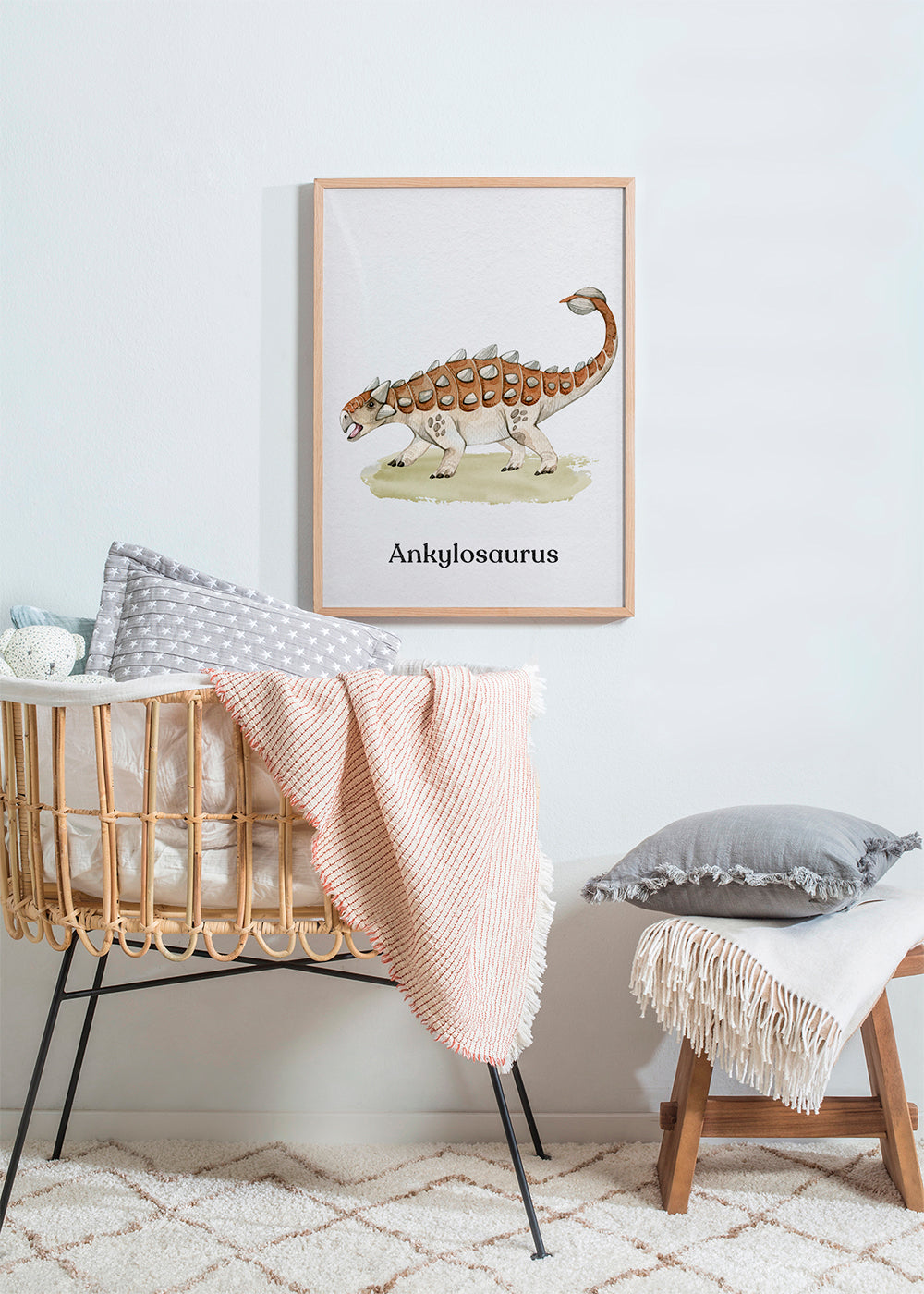 Ankylosaurus akvarel til børn