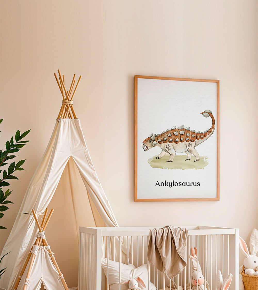 Ankylosaurus akvarel til børn