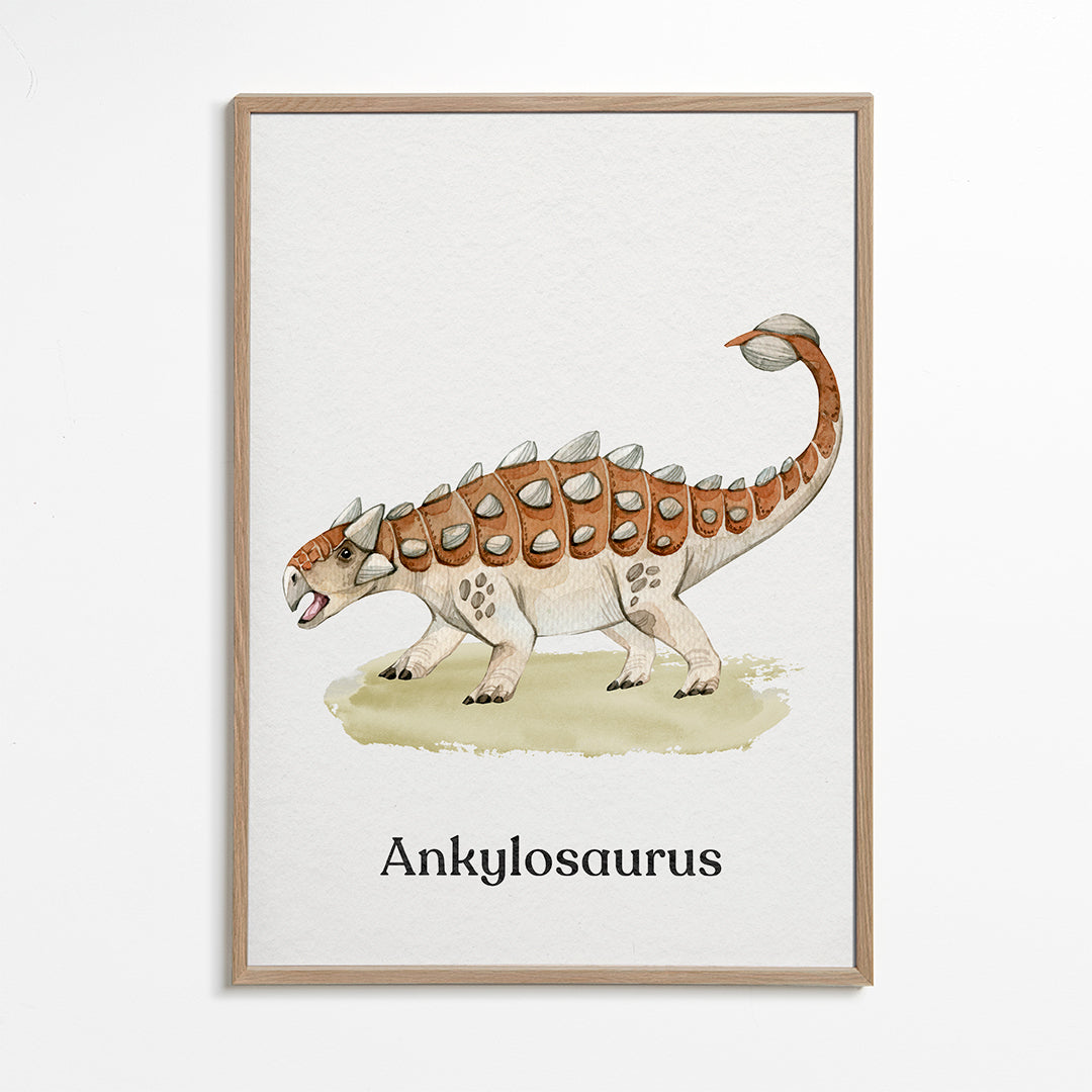 Ankylosaurus akvarel til børn