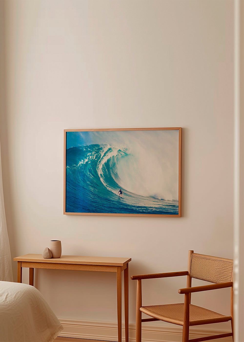 Sportkunst Surfer på kæmpe bølge