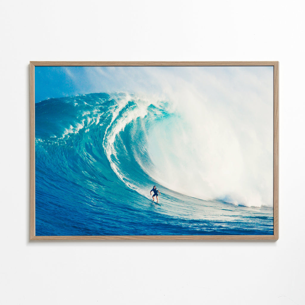 Sportkunst Surfer på kæmpe bølge