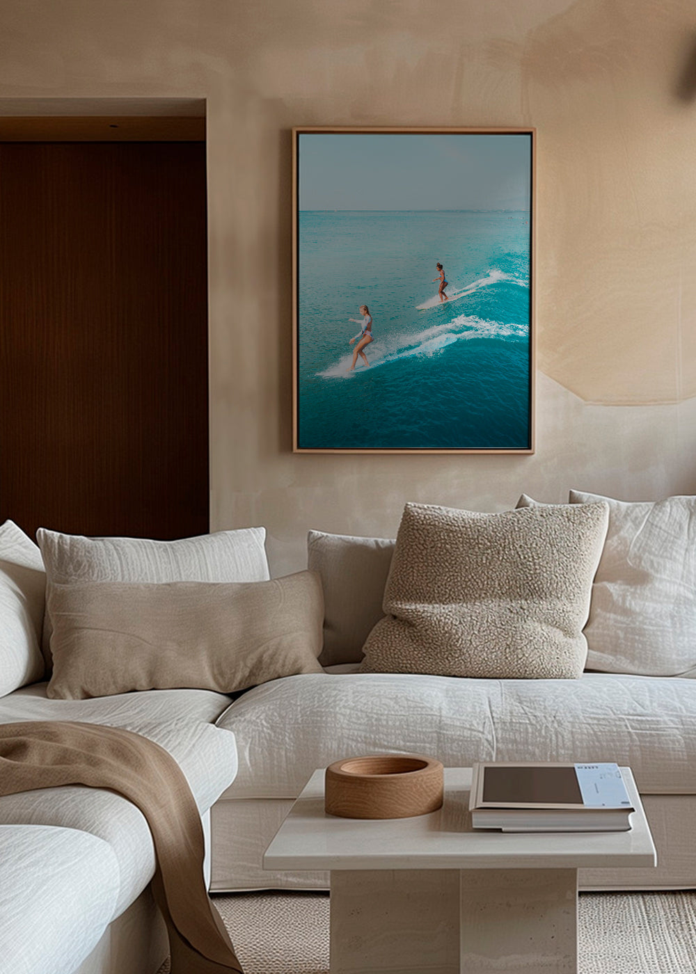 Sport kunst: surfere på åbent hav