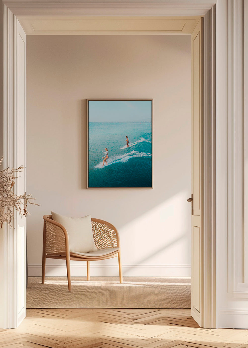 Sport kunst: surfere på åbent hav
