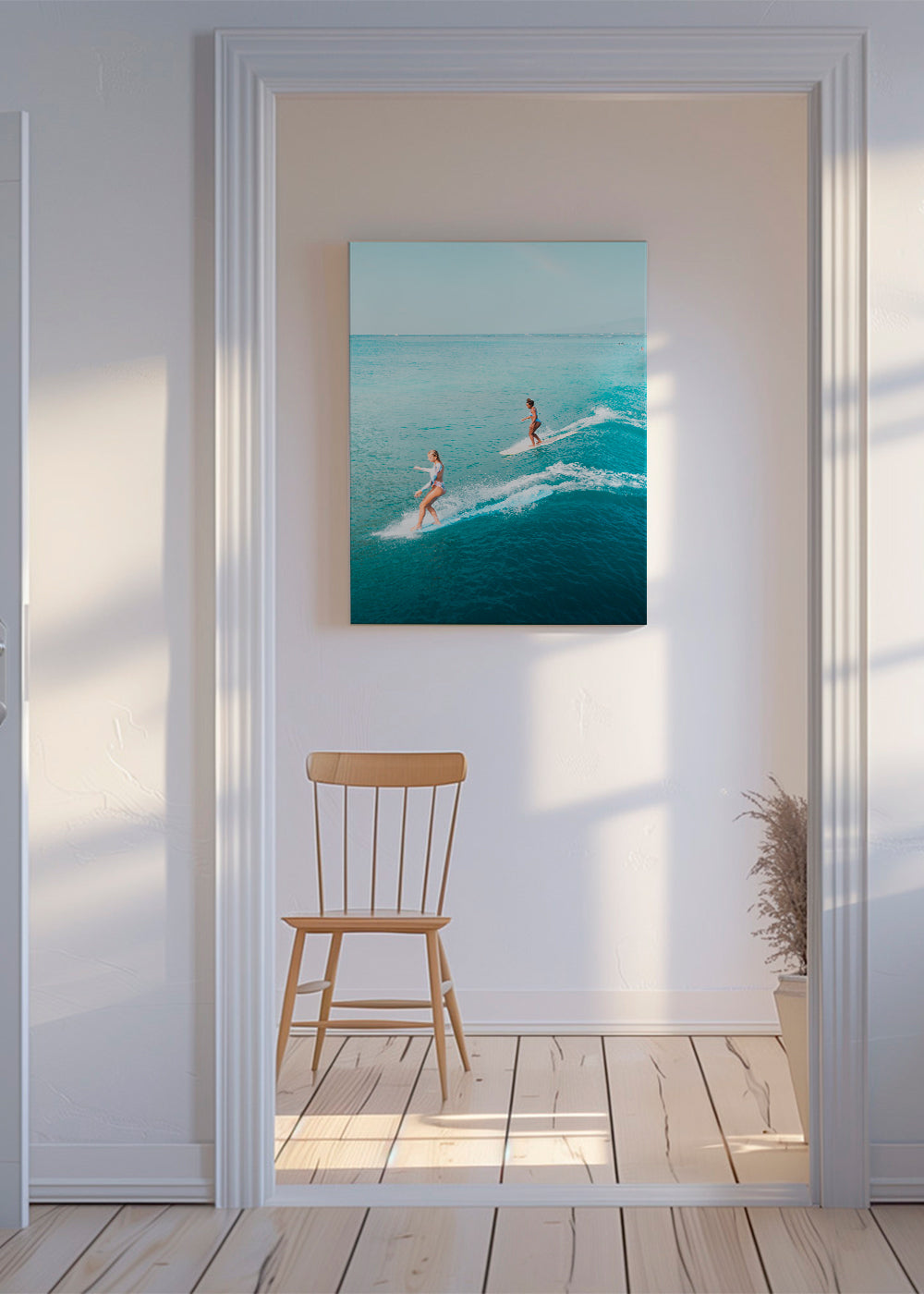 Sport kunst: surfere på åbent hav