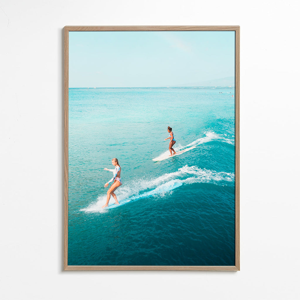 Sport kunst: surfere på åbent hav