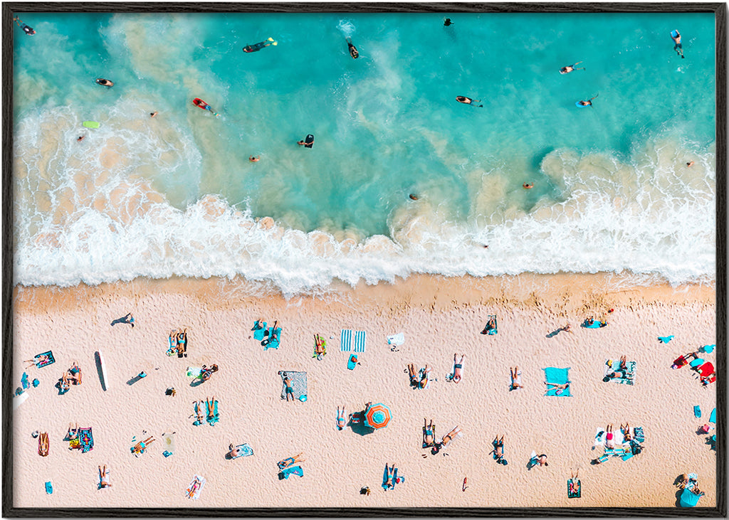 Landskabskunst: strand set fra luften